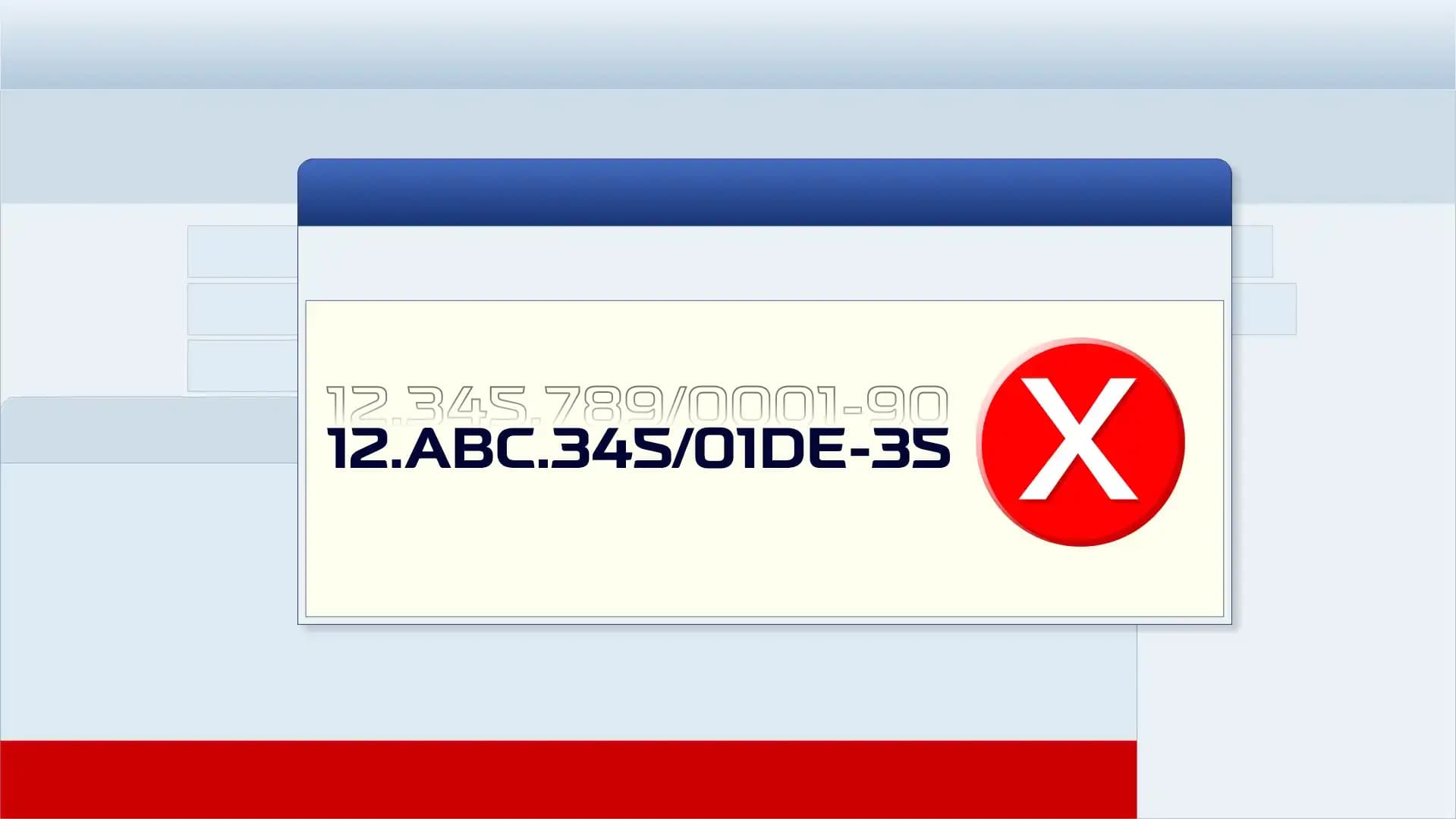 Tela de Erro SAP com CNPJ Alfanumérico